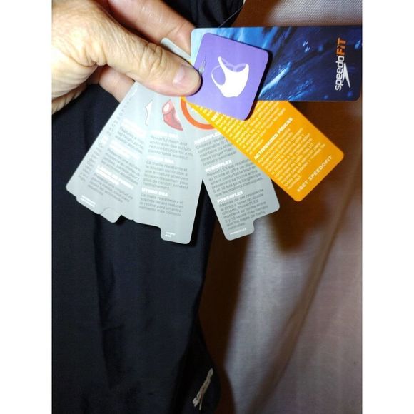 Speedo Swimsuit Women Size 12 Black Hydrobra Powerflex Speedofit Fitness Style - Picture 3 of 8